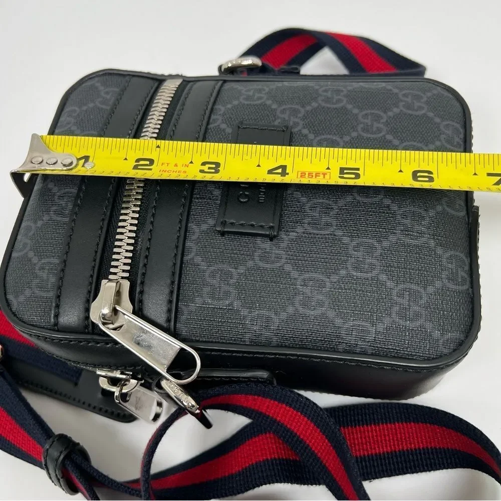 Gucci GG Supreme Canvas Mini Messenger Crossbody Bag Men